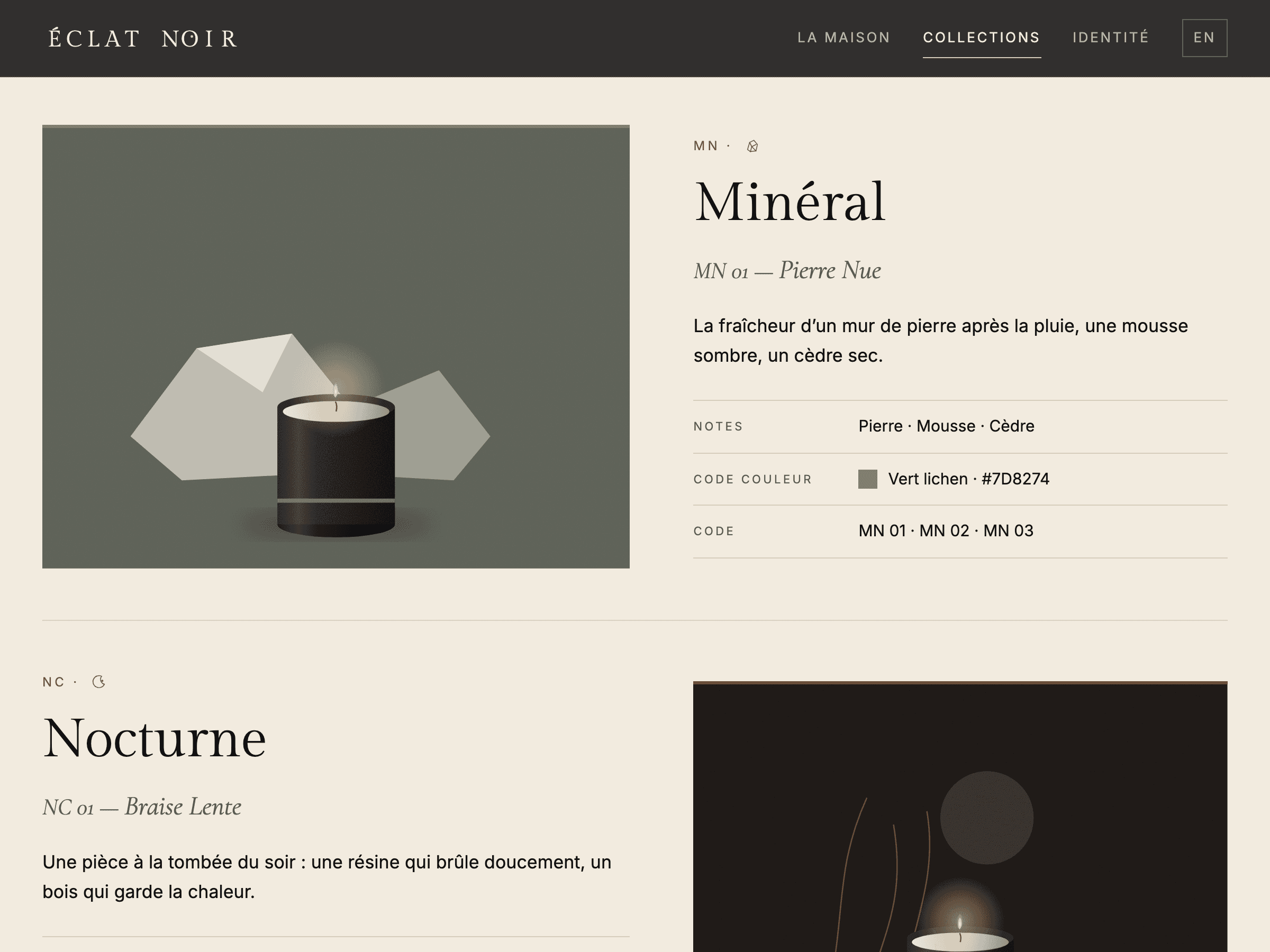 Collection Minéral : code couleur, notes et système de dénomination