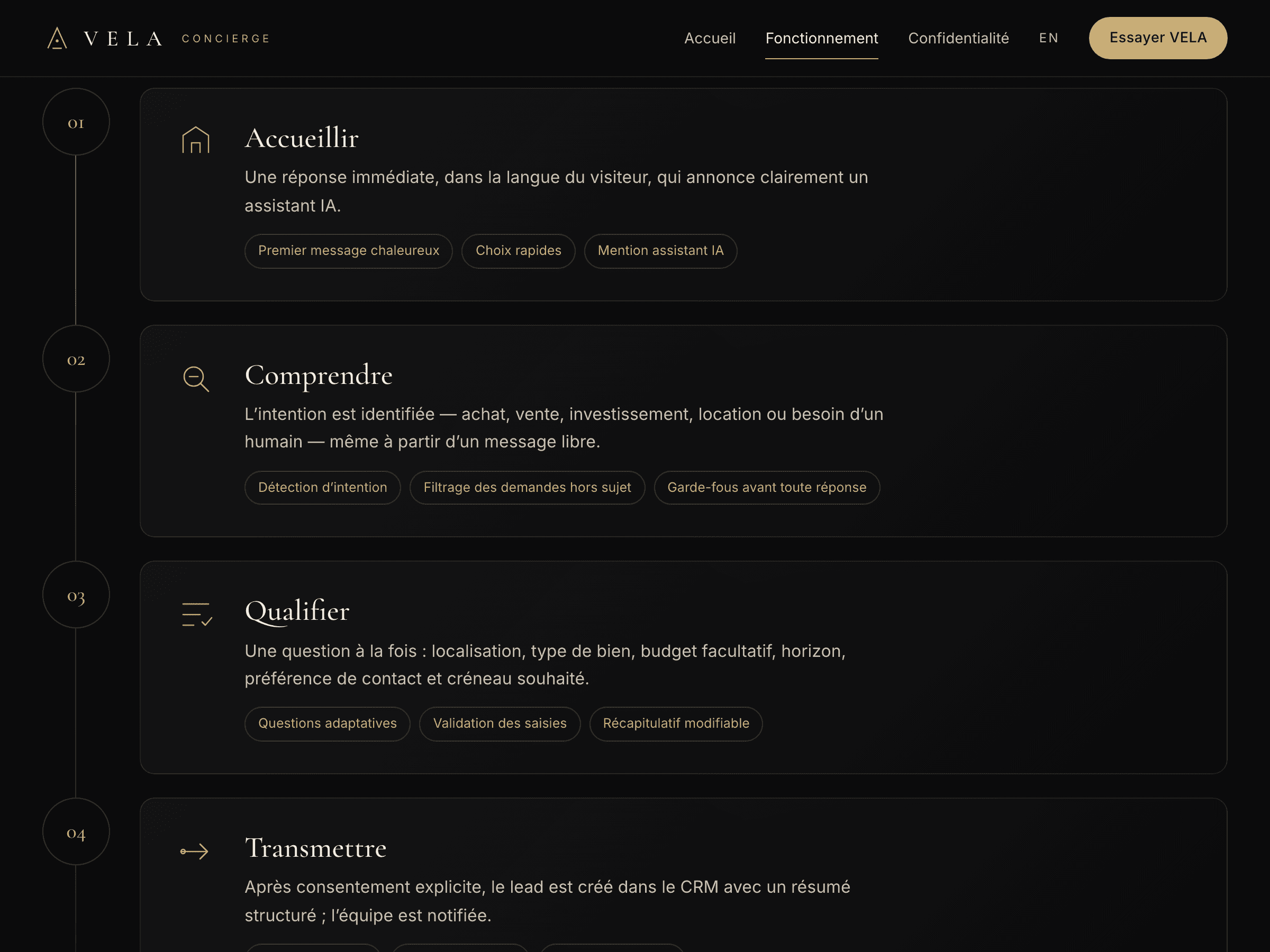 Fonctionnement : accueillir, comprendre, qualifier, transmettre, accompagner